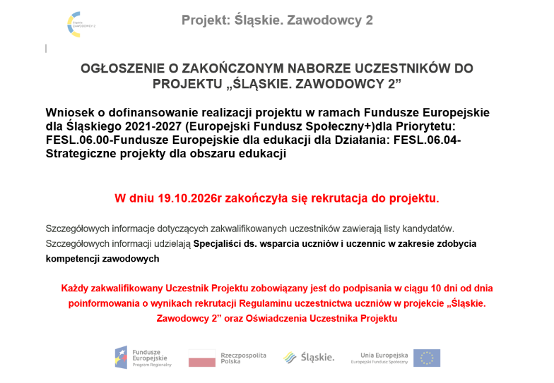Projekt Śląskie Zawodowcy